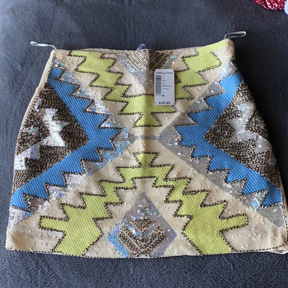 Love culture Aztec skirt